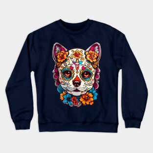 Sugar Skull Dog Crewneck Sweatshirt